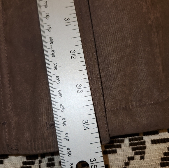 Fleet Street Limited Womens Coat Brown Polyester Long Sleeve Snap Button Sz L. - Picture 10 of 15